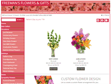 Tablet Screenshot of freemansflowersandgifts.com